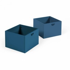 Nunila комплект из 2 ящиков для тумбочки из МДФ синего цвета
