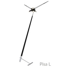 Напольные часы Pisa L хром-черный