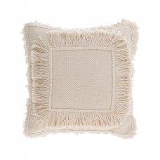 Edelma чехол для подушки из хлопка бежевый 45 x 45 cm с бахромой