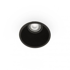 Встраиваемый круглый светильник Fresh черный IP44