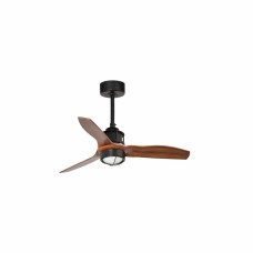 Потолочный вентилятор Just Fan LED черный/древесный 81 см SMART