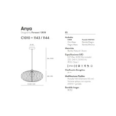 Подвесной светильник Anya латунный Ø 40 cm
