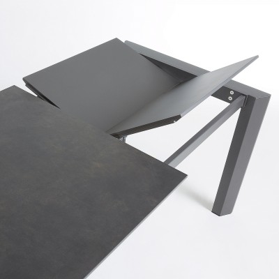 Стол Atta 160 (220) x90 графит керамический