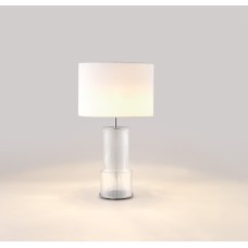 Настольная лампа Atina хромированный металл + белый абажур