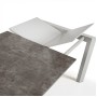 Стол Atta 120 (180) x80 серый керамика Vulcano Ash