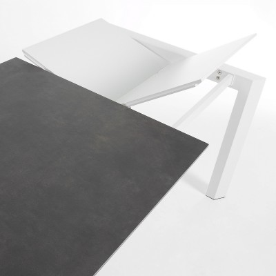ATTA Стол 120 (180) x80 белый, керамический Vulcano Roca