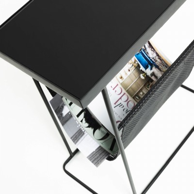 Приставной стол Vogue металлический черный