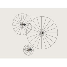 Бра Wheel 90 cm хром + цоколь 20 cm хром