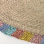 Круглый коврик Deisy из джута с разноцветной бахромой Ø 120 см