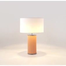 Настольная лампа Sonica хромированный металл + белый абажур