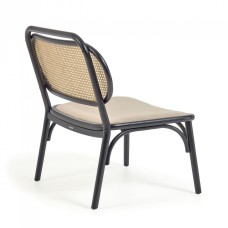 Кресло Doriane с черным лаком и мягким сиденьем
