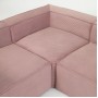Угловой 3-х местный диван Blok 290 x 230 cm розовый вельвет