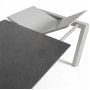 Стол Atta 120 (180) x80 серый керамический Vulcano Roca