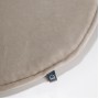 Круглая бархатная подушка на стул Rimca темно-серая 35 см