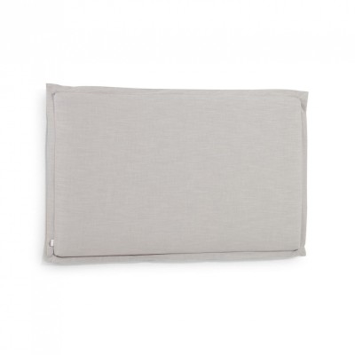 Изголовье из льняной ткани серого цвета Tanit со съемным чехлом 186 x 106 см