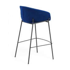 Барный стул Zadine бархатный синий
