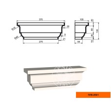 Пилястра ПЛВ-250/1 капитель(105*130*370мм)