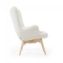 Кресло Kody в стиле пэчворк с короткой шерстью и ножками из массива бука