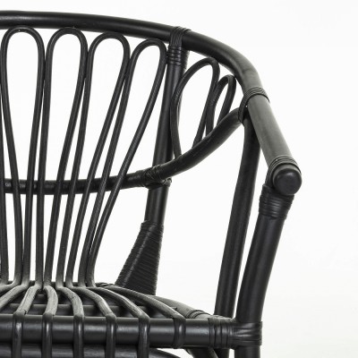 Кресло Corynn из ротанга черное