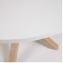 ARYA Стол с белой столешницей с отделкой из меламина на стальных ножках с отделкой под дерево