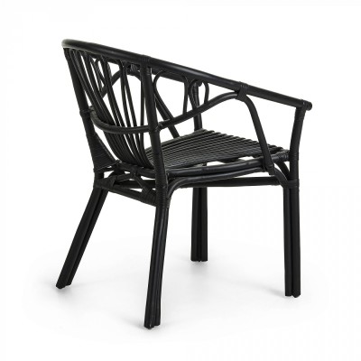 Кресло Corynn из ротанга черное