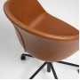 Офисное кресло Yvette коричневое кожаное