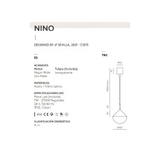 Подвесной светильник Nino черный