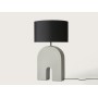 Настольная лампа Home хромированный металл + черный абажур