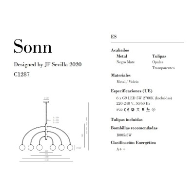 Подвесной светильник Sonn 6L