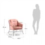 Кресло Brida бархат светло-розовый