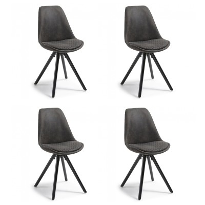 4 стула Lars (комплект) черный