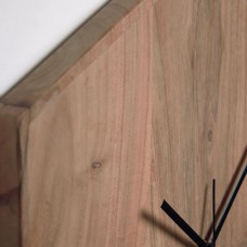 Шестигранные настенные часы Zakie из массива акации с натуральной отделкой, 35 x 35 см