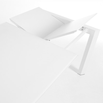 ATTA Стол 160 (220) x90 белое стекло