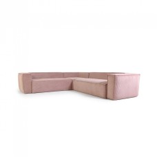 Угловой 4-х местный диван Blok 290 x 290 cm розовый вельвет