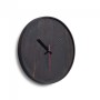 Настенные часы Zakie круглые из массива акации с черной отделкой Ø 30 см