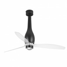 Потолочный вентилятор Eterfan мат. черный/прозрачный 128 см