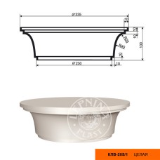 Полуколонна  КЛВ-205/1 (100*335*335мм)