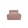SQUARE Square terracotta and white pouffe chaise longue with