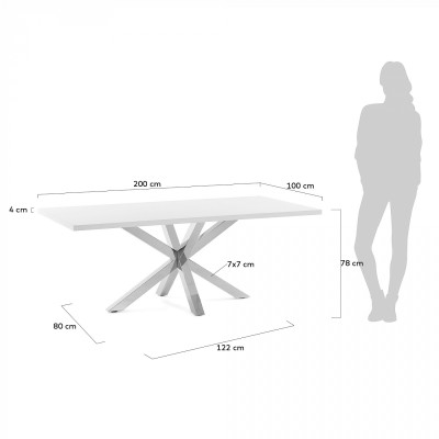 Лакированный стол Arya белый