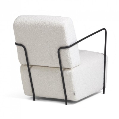 Кресло Gamer из белой ткани букле