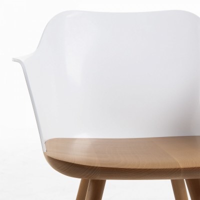 Кресло KLAM пластиковое белое