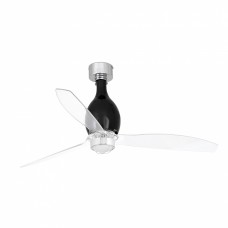 Потолочный вентилятор Mini Eterfan LED мат. черный/прозрачный 128 см