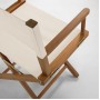 Складной стул Dalisa из массива акации белый