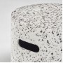 Столик Jenell терраццо белый 35 см