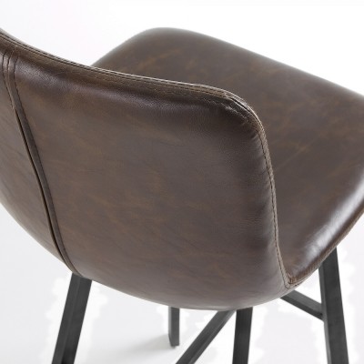 Полубарный стул Trap темно-коричневый