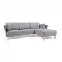 Gilma серый 3-местный диван с подвижным шезлонгом бежевые ножки