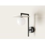 Настенный светильник Miro черный - алебастровый диск 20 см