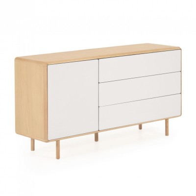 ANIELLE Anielle solid and ash veneer sideboard 150 x 78 cm