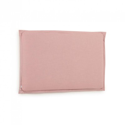 Изголовье из льняной ткани розового цвета Tanit со съемным чехлом 166 x 106 см