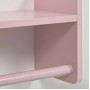 Полка Florentina из МДФ с вешалками розовая отделка 52,5 см FSC